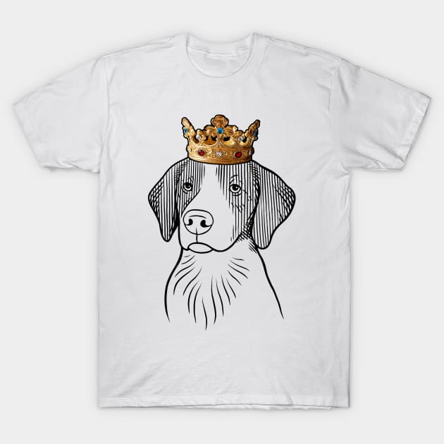 Brittany Dog King Queen Wearing Crown T-Shirt by millersye